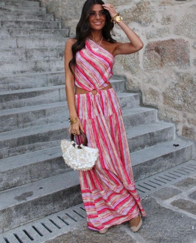 ANGY SOLEA – Vestido Maxi en Viscosa Italiana