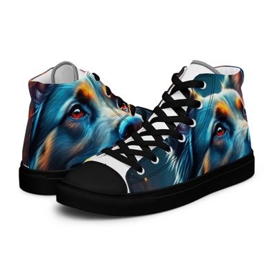 Women’s high top canvas shoes shepherd lovers 