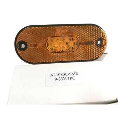 P211210 AL1080C AL1080C-SMR (Orange) AL1080C-RMR (Red) AL1080C-FMR (White) LED Side Marker Light with Retro-reflector 1080mm 4.25 inch amber multi-voltage OBI Dweller Marker Lights