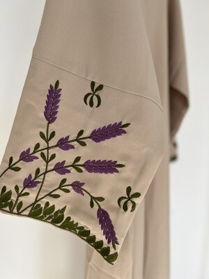 Lavender Sleeve Abaya with Hijab