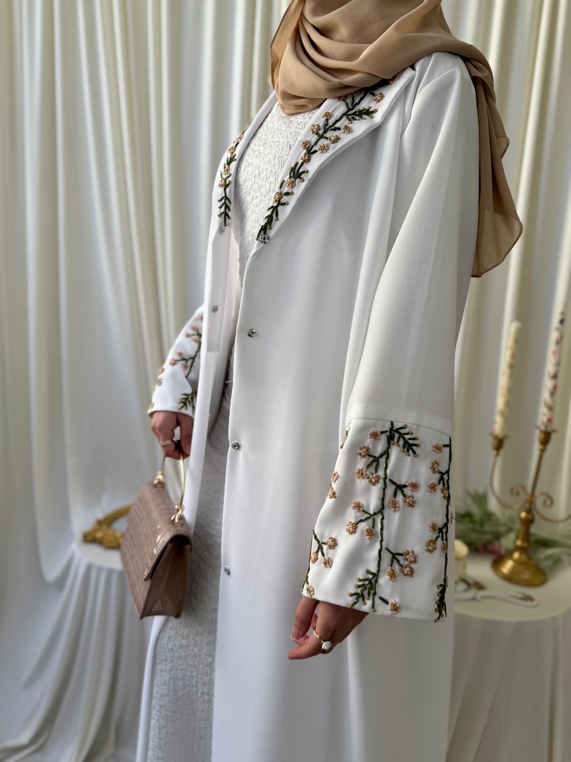 Coconut Abaya with hijab