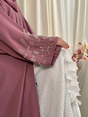 Glimmer Abaya in Mauve with Hijab