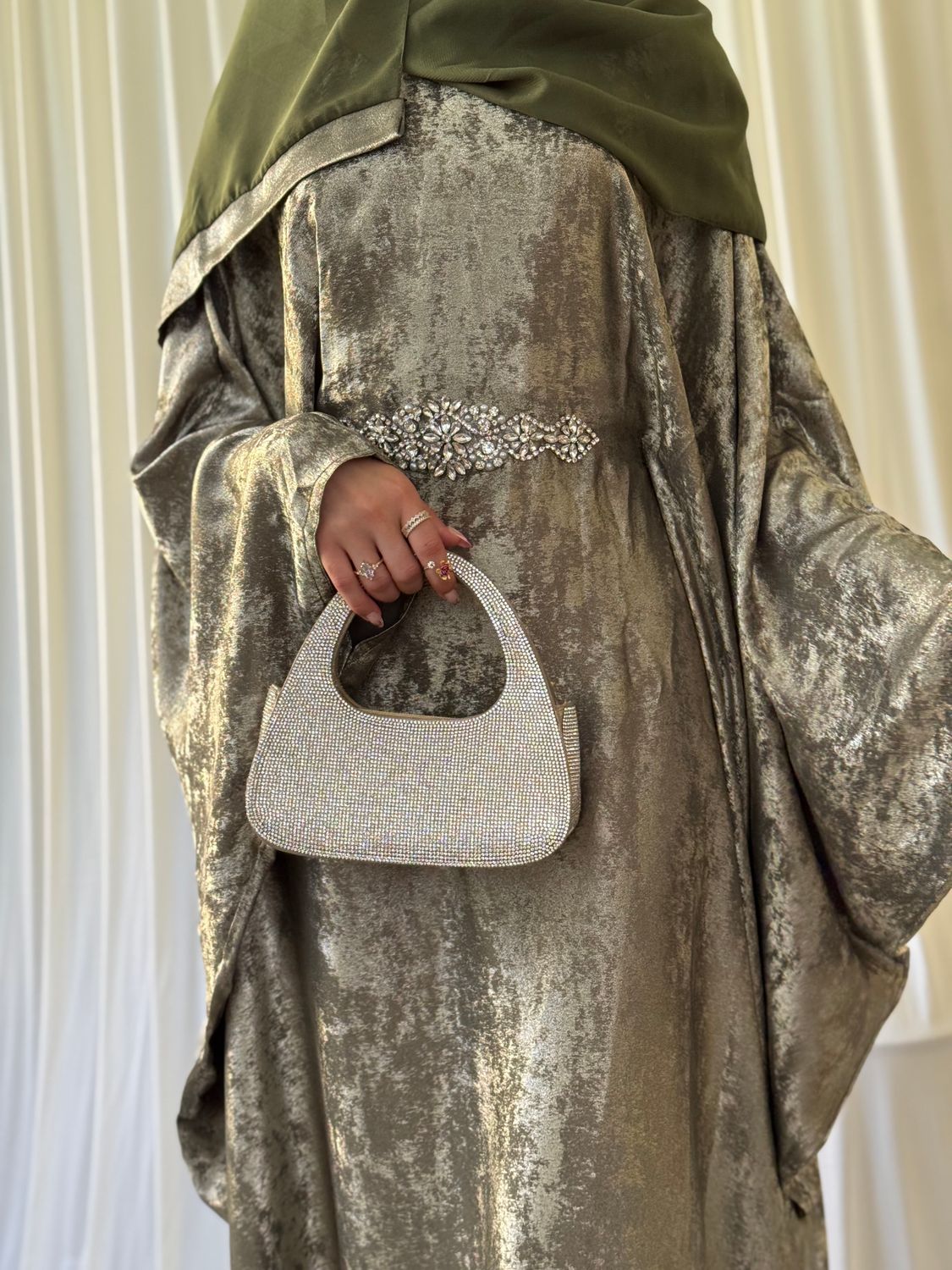 Butterfly Abaya in Matcha