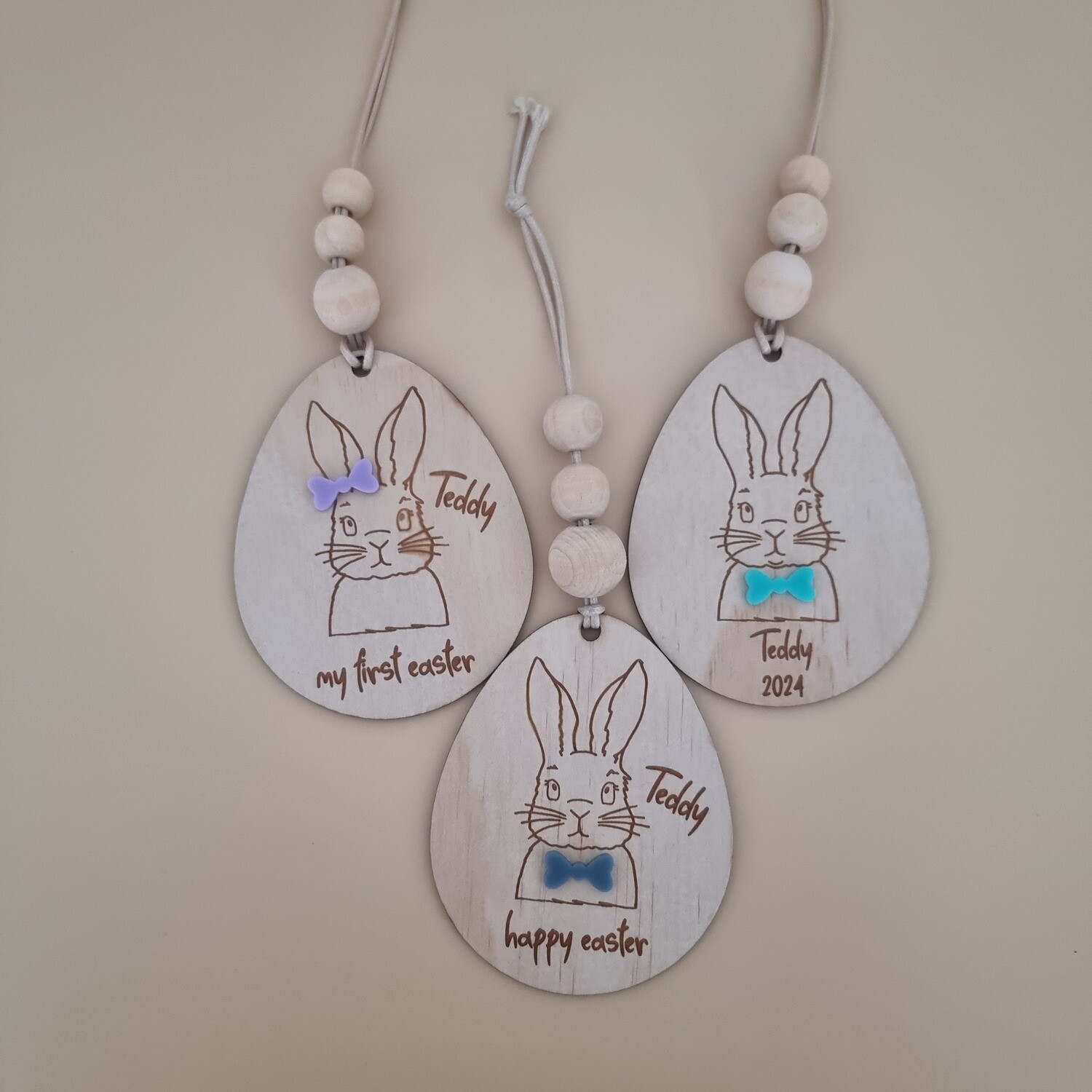 EASTER BUNNY TIMBER TAGS