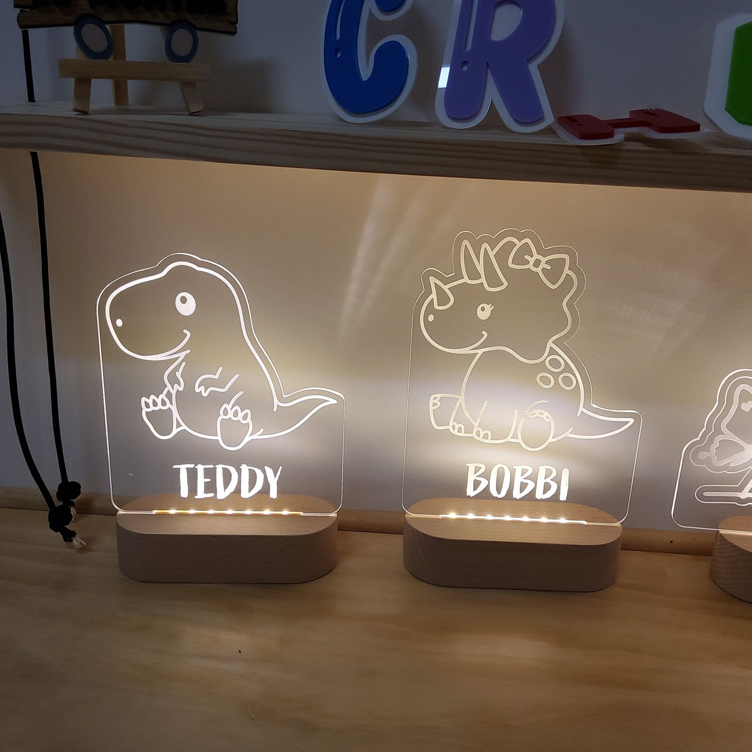BABY DINO THEMED LED LIGHTS - PERSONALISED