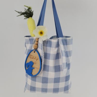 EASTER BUNNY &amp; BORDER CUTOUT WITH PERSONALISED NAME