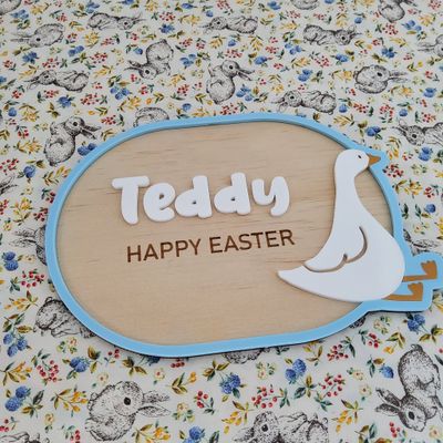 EASTER / PERSONALISED OVAL PLAQUES ONLY