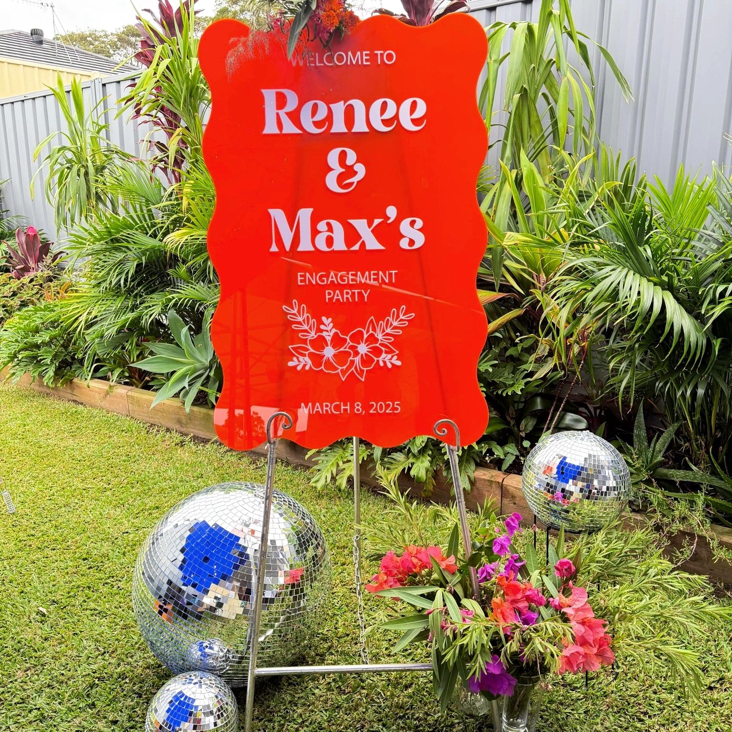 EVENT / ENGAGEMENT WELCOME SIGN 60×90cms