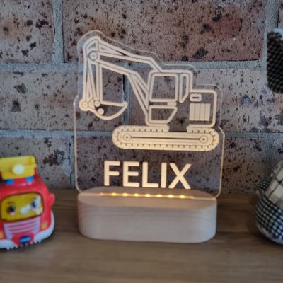 CONSTRUCTION THEMED LED LIGHTS - PERSONALISED