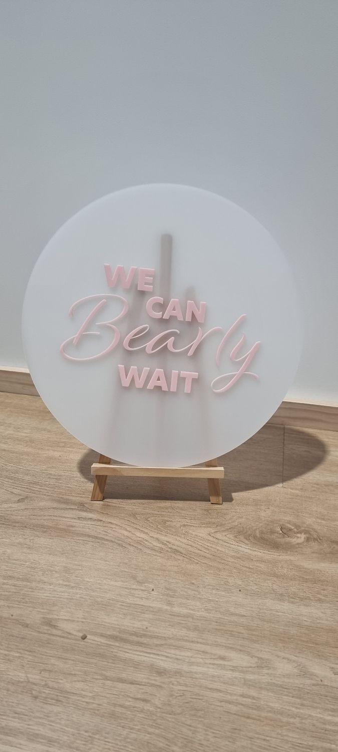 BABY SHOWER SIGN - WE CAN BEARLY WAIT