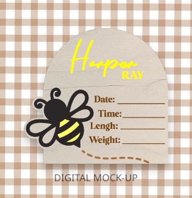 BEE (BIRTH DETAILS) ANNOUCEMENT PLAQUE