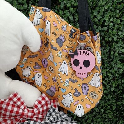 Skull with Bow Personalised Tag