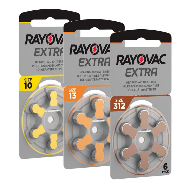 Rayovac Extra Advanced Mercury Free Hearing Aid Batteries - Pack of 6
