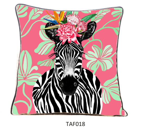 THE ZEBRA - Green &amp; Pink Floral
