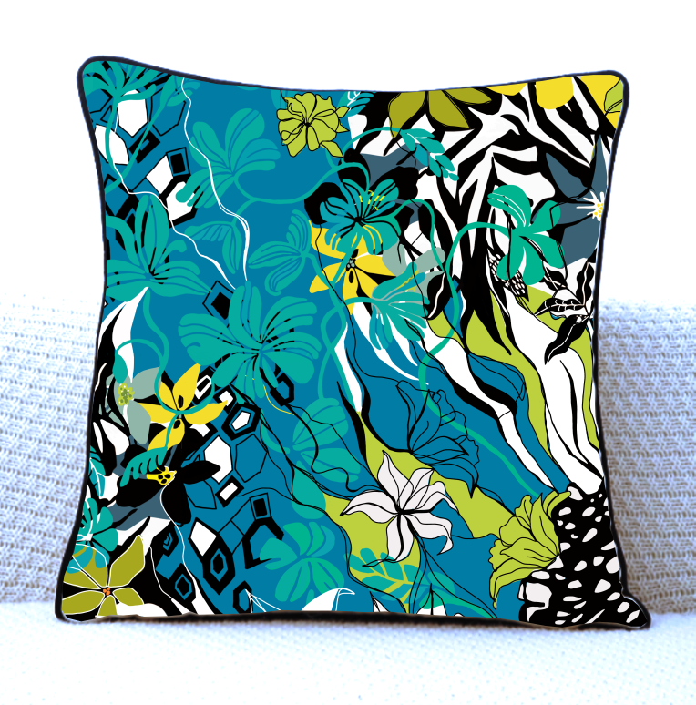 AFRICAN FLORALS - Blue