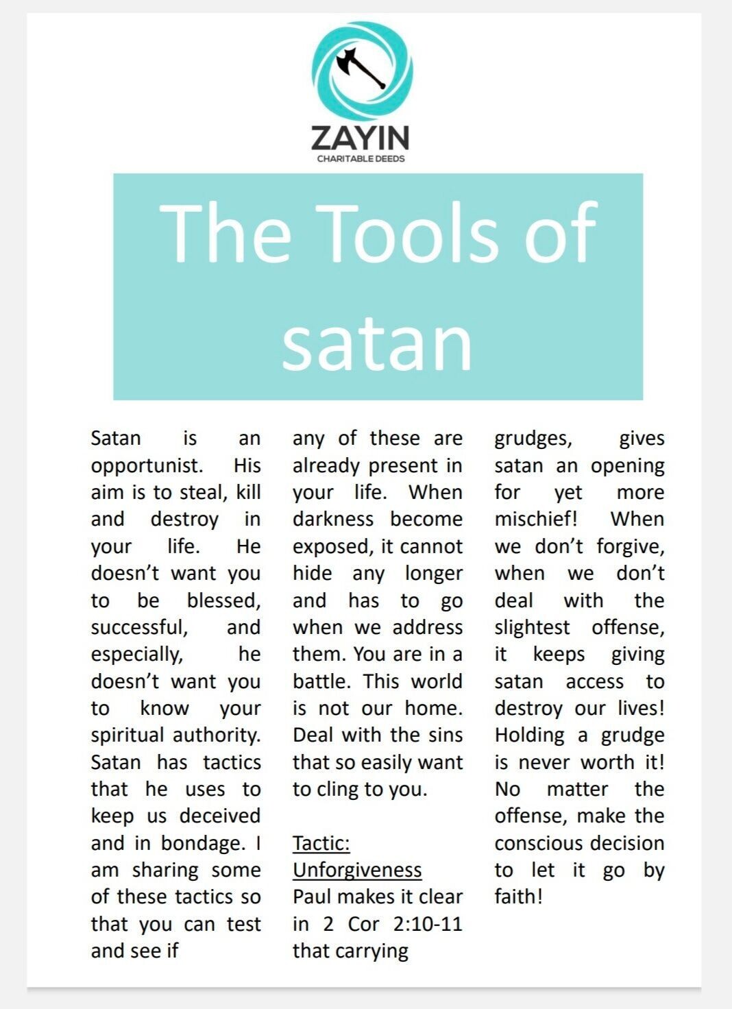 The Tools of Satan PDF