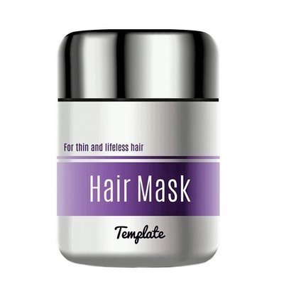 Hårmaske Purple template