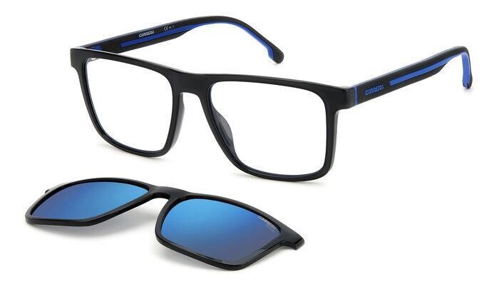 Carrrera rettangolare nero-blu clip-on Carrrera rettangolare nero-blu clip-on