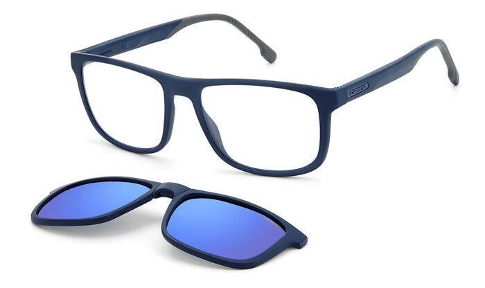 Carrera squadrato blu clip-on