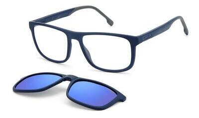 Carrera squadrato blu clip-on