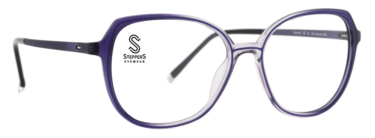 Stepper rotondo allungato, viola contornato