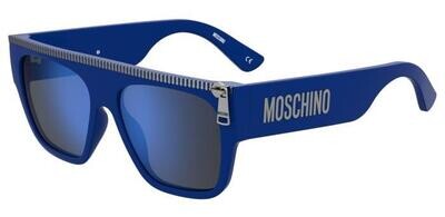 Moschino da sole con zip squadrato blu Moschino da sole con zip squadrato blu