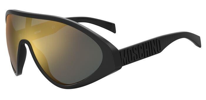 Moschino da sole maschera nera-gialla per sci. Moschino da sole maschera nera-gialla per sci.