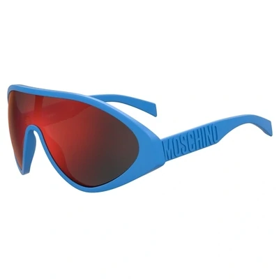 Moschino da sole maschera blu-arancione per sci. Moschino da sole maschera blu-arancione per sci.