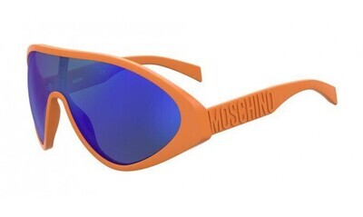Moschino da sole maschera arancione-blu per sci. Moschino da sole maschera arancione-blu per sci.
