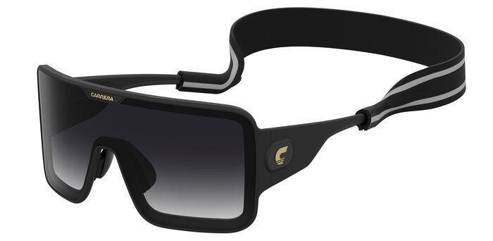 CARRERA da sole maschera nera con lenti specchiate adatto per sci e ciclismo/motociclismo.