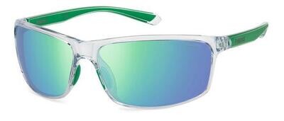 POLAROID da sole maschera verde specchiato adatto per golf, running e ciclismo.