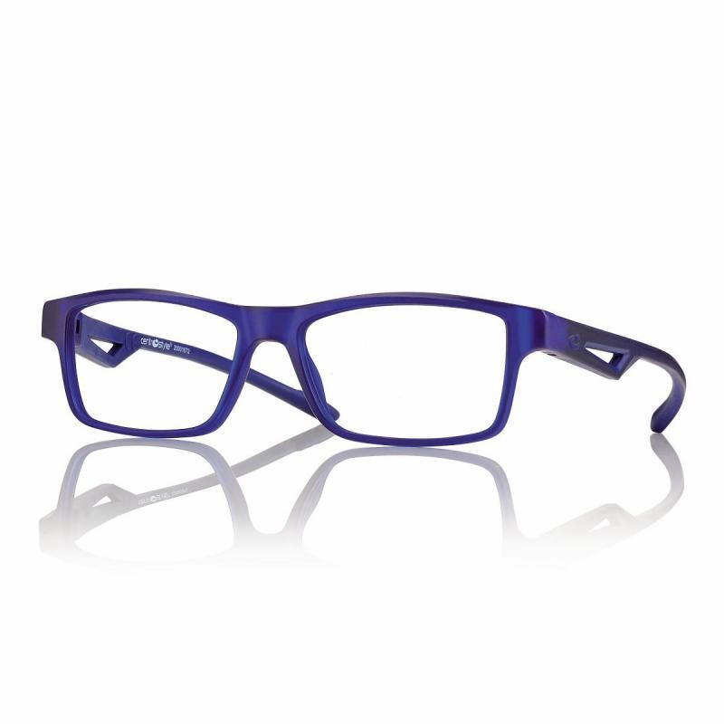 Centro Style occhiale in gomma squadrato basso blu
