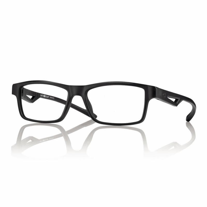 Centro Style occhiale in gomma squadrato basso nero