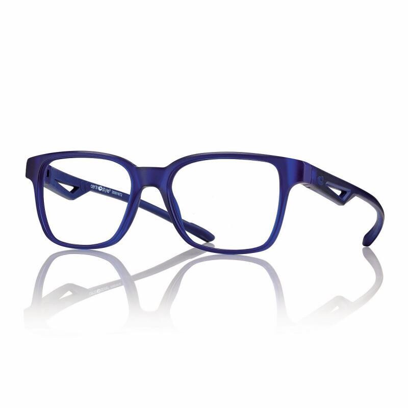 Centro Style occhiale in gomma squadrato blu