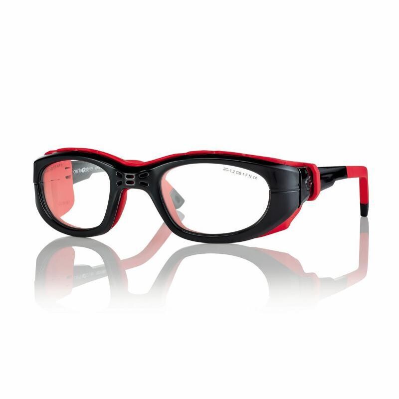 Centro Style occhiale in protettivo per sport nero-rosso