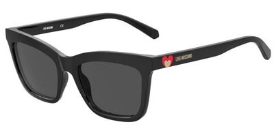Moschino Love da sole squadrato con il cuore colorato con lo smalto