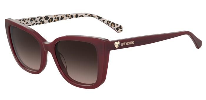 Moschino Love da sole a farfalla rossa-leopardata Moschino Love da sole a farfalla rossa-leopardata