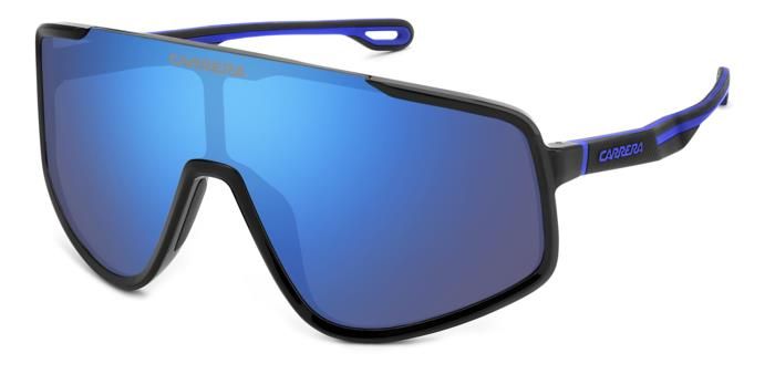 CARRERA da sole maschera nero-blu specchiato adatto per ciclisti.