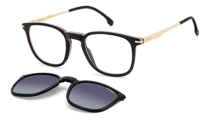 Carrera tondeggiante nero clip-on