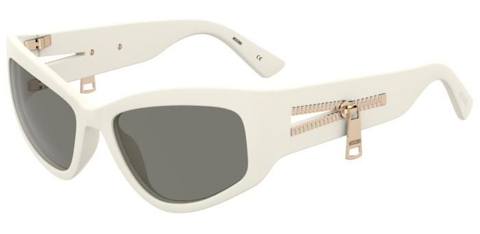 Moschino da sole a gatto bianco con cerniera Moschino da sole a gatto bianco con cerniera