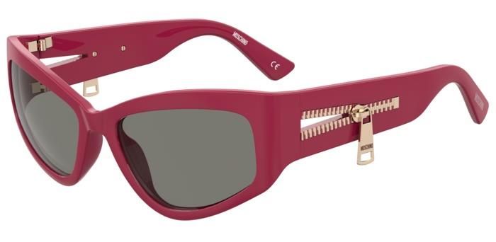 Moschino da sole a gatto rosso con cerniera