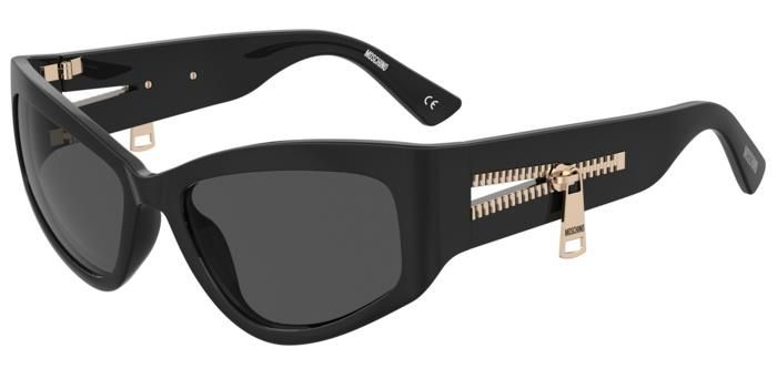 Moschino da sole a gatto nero con cerniera