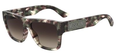 Moschino da sole squadrato verde maculato Moschino da sole squadrato verde maculato