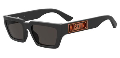 Moschino da sole squadrato basso nero-arancione Moschino da sole squadrato basso nero-arancione