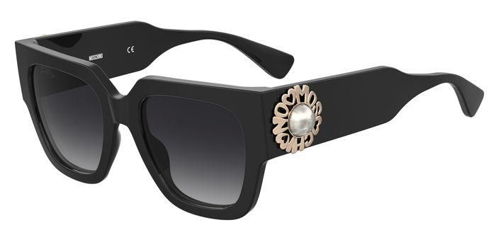 Moschino da sole squadrato grande nero con l'orecchino Moschino da sole squadrato grande nero con l'orecchino