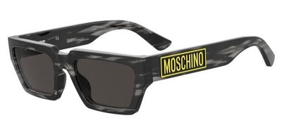 Moschino da sole squadrato basso nero-giallo
