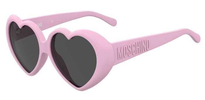 Moschino da sole a forma di cuore rosa Moschino da sole a forma di cuore rosa