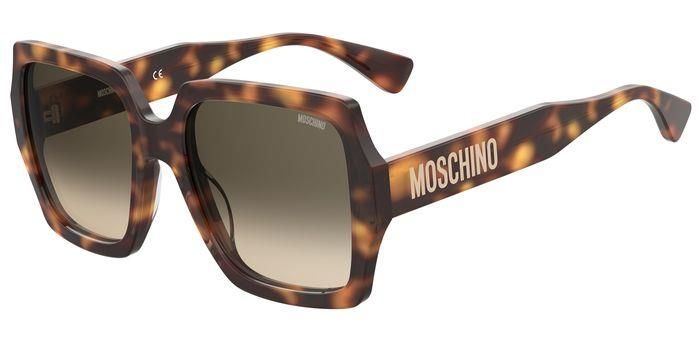 Moschino da sole squadrati grandi avana Moschino da sole squadrati grandi avana