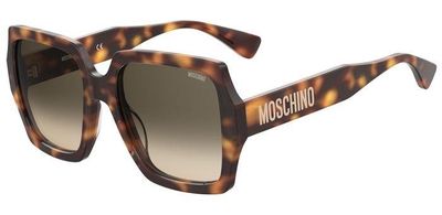 Moschino da sole squadrati grandi avana Moschino da sole squadrati grandi avana