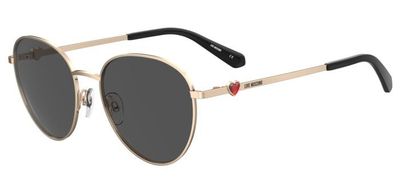 Moschino Love da sole rotondi oro-cuore rosso Moschino Love da sole rotondi oro-cuore rosso